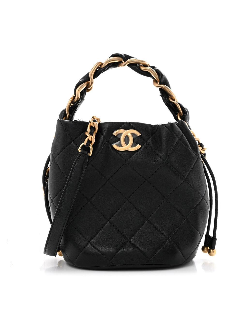 Chanel Shiny Lambskin Quilted Chain Is #348580C33B